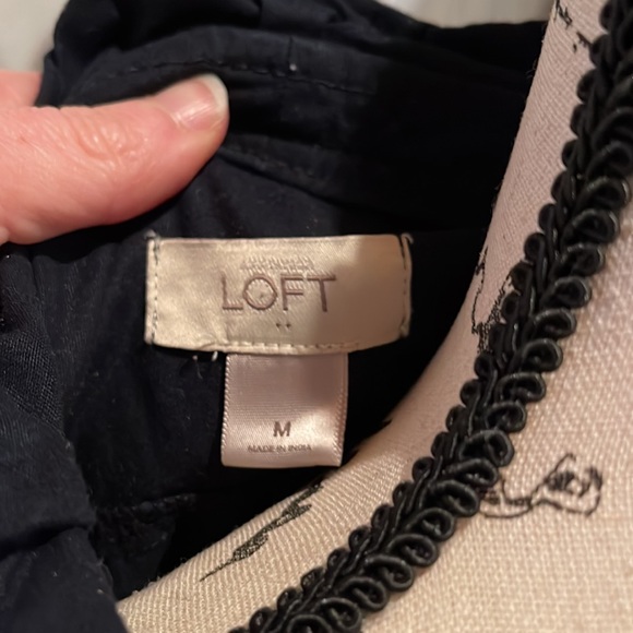 Loft navy jacket Az M 3/4 length sleeves GUC - Picture 4 of 5